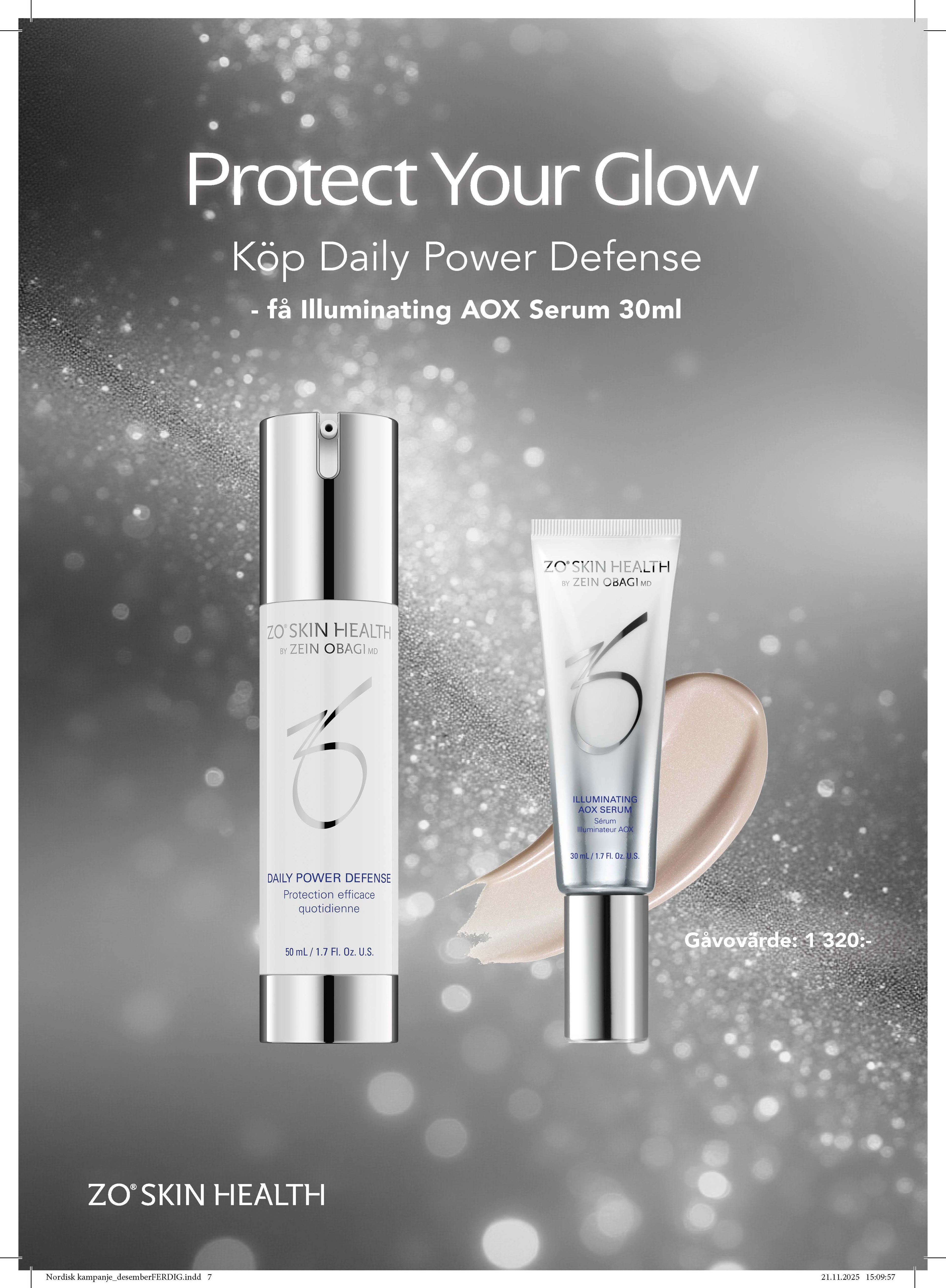 Kampanj: Få Illuminating AOX Serum vid köp av Daily Power Defense