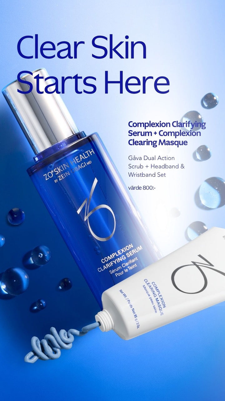 Kampanj: Få gåva vid köp av Complexion clarifying serum och complexion clearing mask