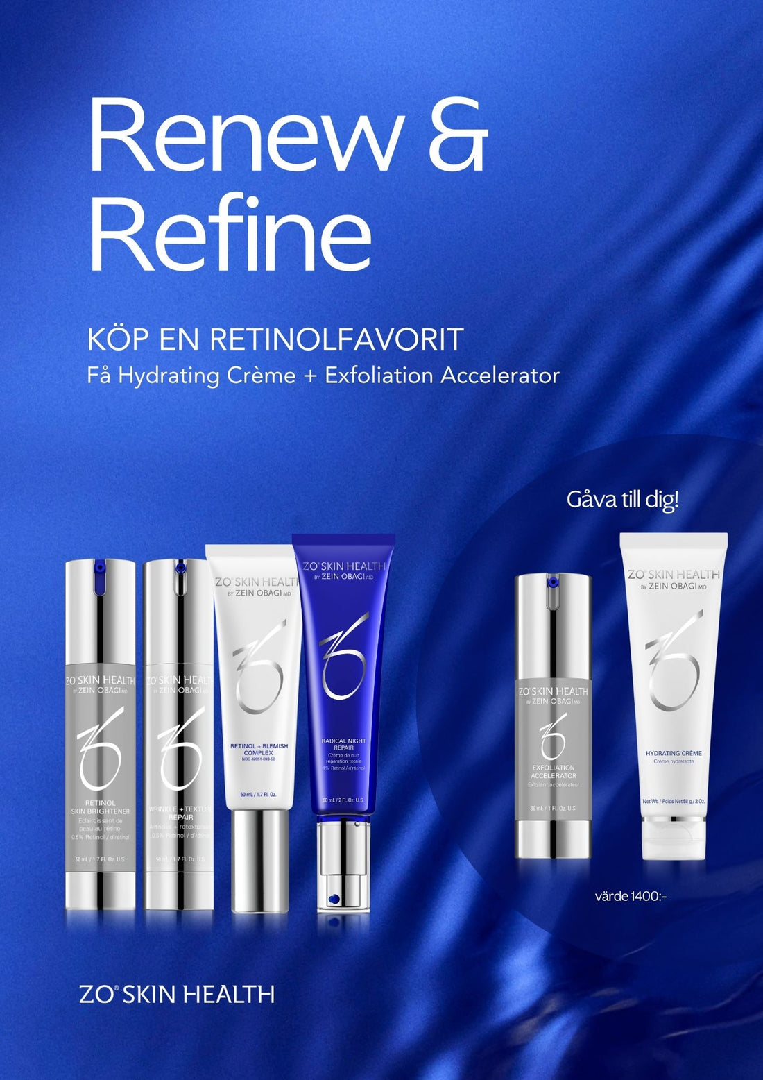 Kampanj: Köp valfri Zo Skin retinolprodukt och få gåva värde 1400:-